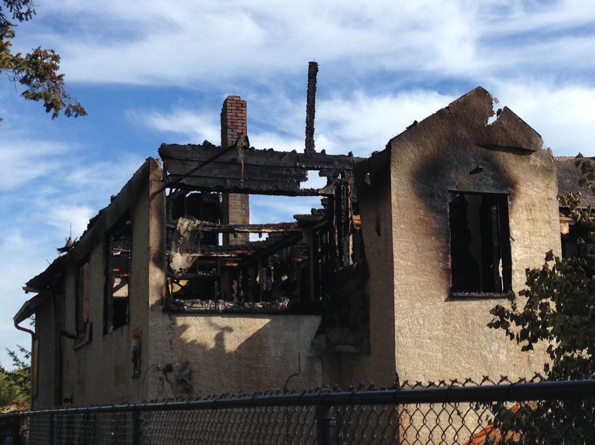 The abandoned home was completely destroyed in a fire officials are calling suspicious. 
