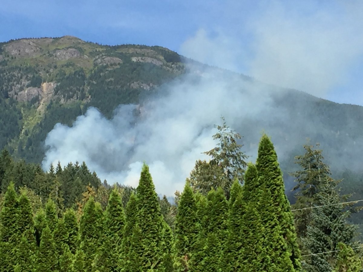 A 17.2 hectare blaze is burning east of Cultus Lake in Chilliwack. 