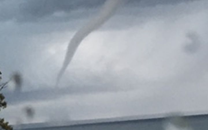 A photo of a funnel cloud over Cold Lake, Alta. on Aug. 22, 2016.