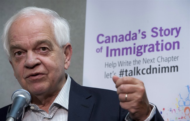 Minister of Immigration John McCallum addresses a news conference in Vancouver, Wednesday, August 17, 2016. 