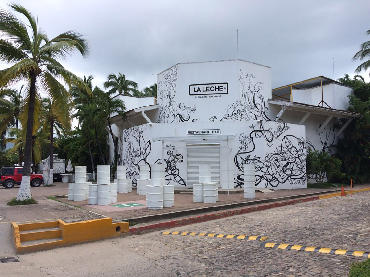 View of a restaurant called "La Leche" (the milk) in Puerto Vallarta, in the western Mexican state of Jalisco, where a number of people were kidnapped on August 15, 2016. 