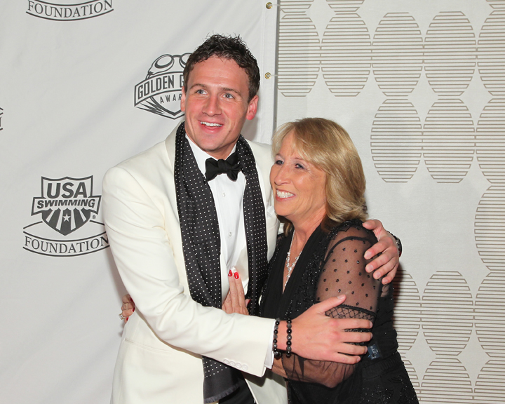 Ryan Lochte and his mother attend the 2011 Golden Goggles.