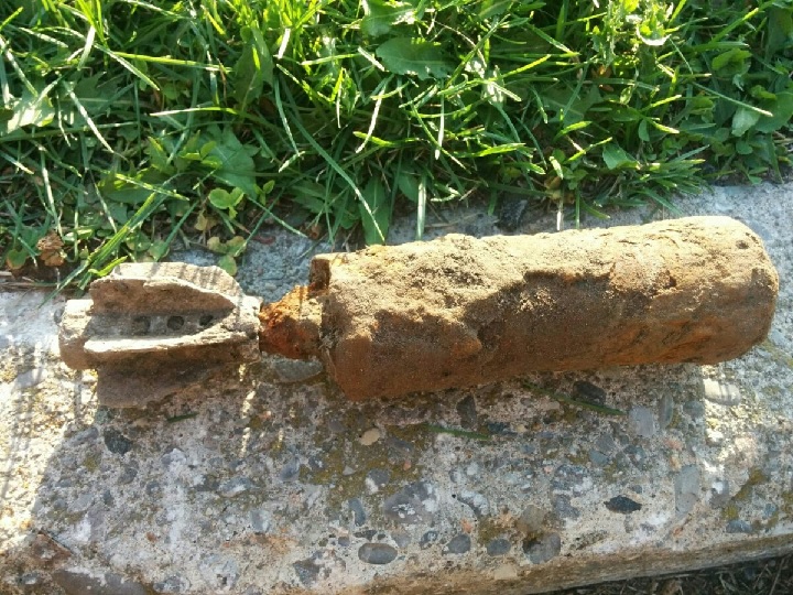 A mortar shell was discovered at Intrepid Park in Whitby, Ont. on Aug. 23, 2016.