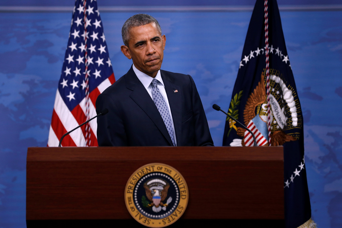 U.S. President Barack Obama holds a news conference at the Pentagon in Arlington, Virginia, U.S. August 4, 2016.