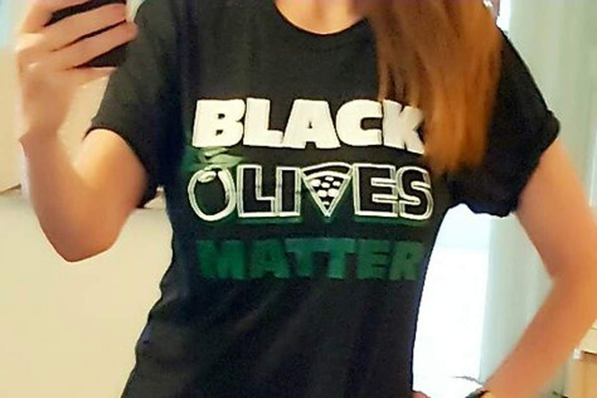 New Mexico restaurant selling ‘black olives matter’ shirts - image