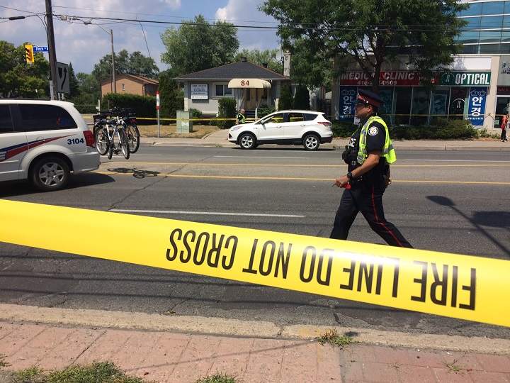 The scene of the collision.