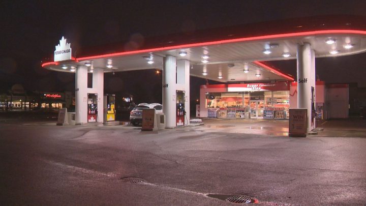 Police say officers were called to the Petro-Canada gas station on the 2000 block of Coleman Street after a man entered the business with a weapon and demanded money.