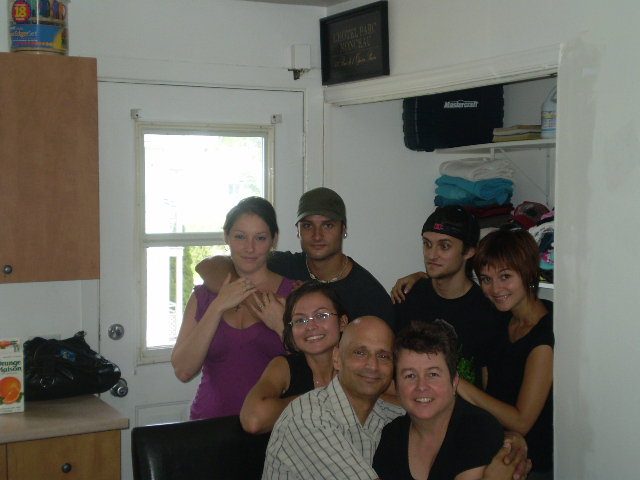 Gilbert Prince and Danielle Chartré (bottom) in a family photo.