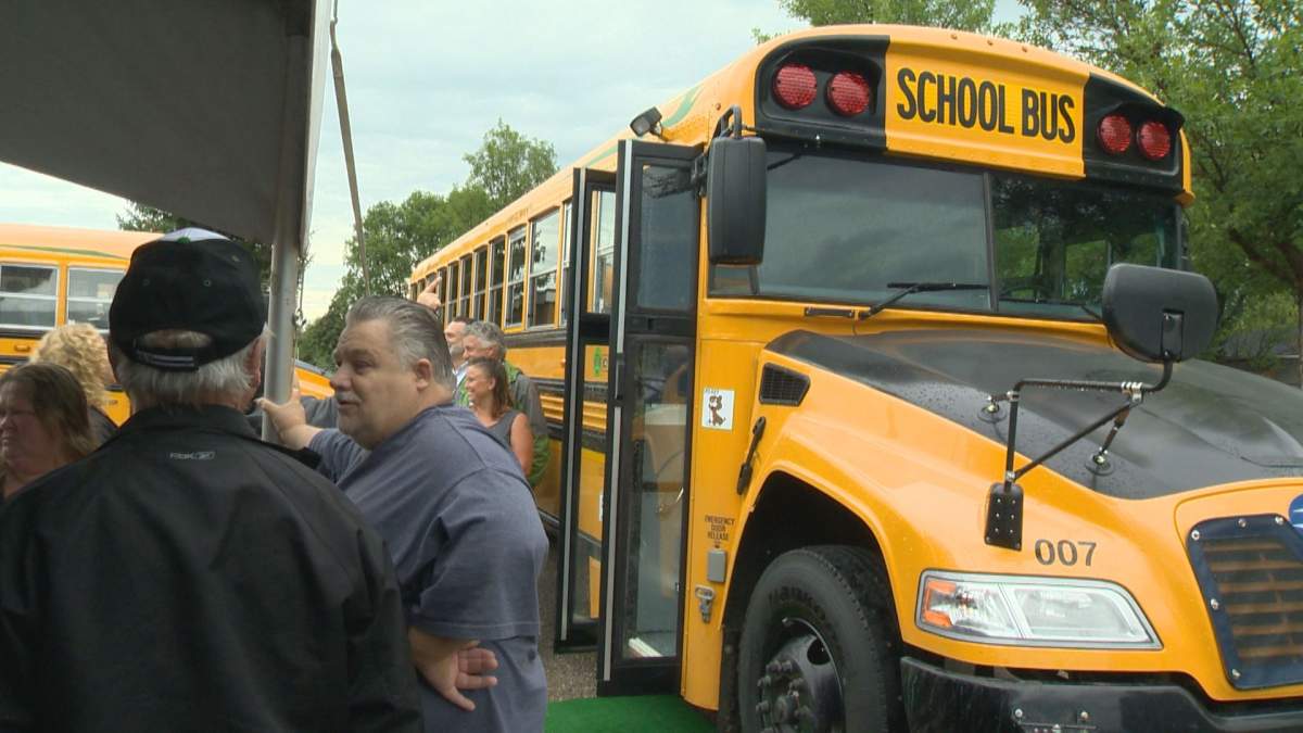 One  of the 89 propane powered buses Regina Catholic School Division will begin using in September. 