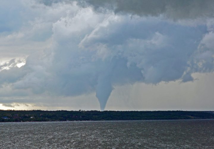 A photo of a possible tornado across the lake from Regina Beach on Aug. 3. 