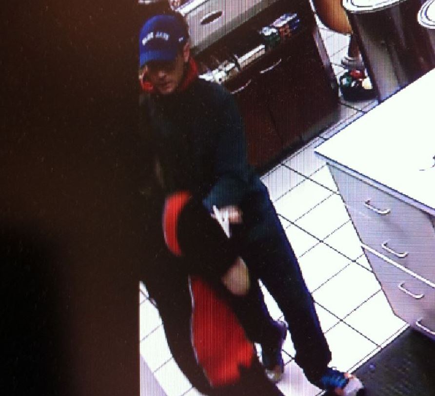 The suspect in an armed robbery in Vernon is being sought and police are asking for the public's help identifying him. 