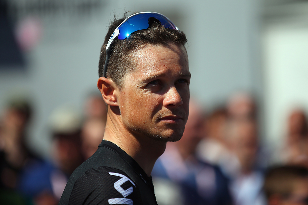 Nicholas Roche of Ireland and Team SKY looks on at the start of stage three of the 2016 Giro d'Italia, after a 190km stage from Nijmegen to Arnhem on May 8, 2016 in Nijmegen, Netherlands. 