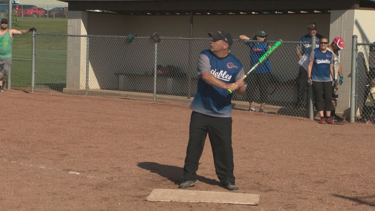 Hundreds of players hit the ball diamond in Stony Plain this weekend to participate in a slow-pitch tournament honouring Peter Schiemann.