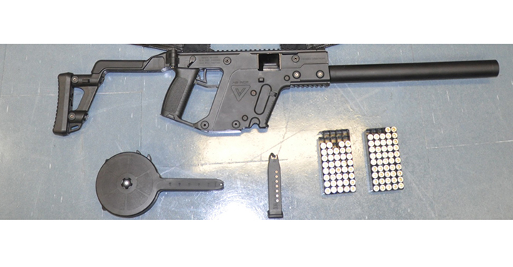 Police say a .45 calibre assault rifle was seized during a raid on an Oshawa home.