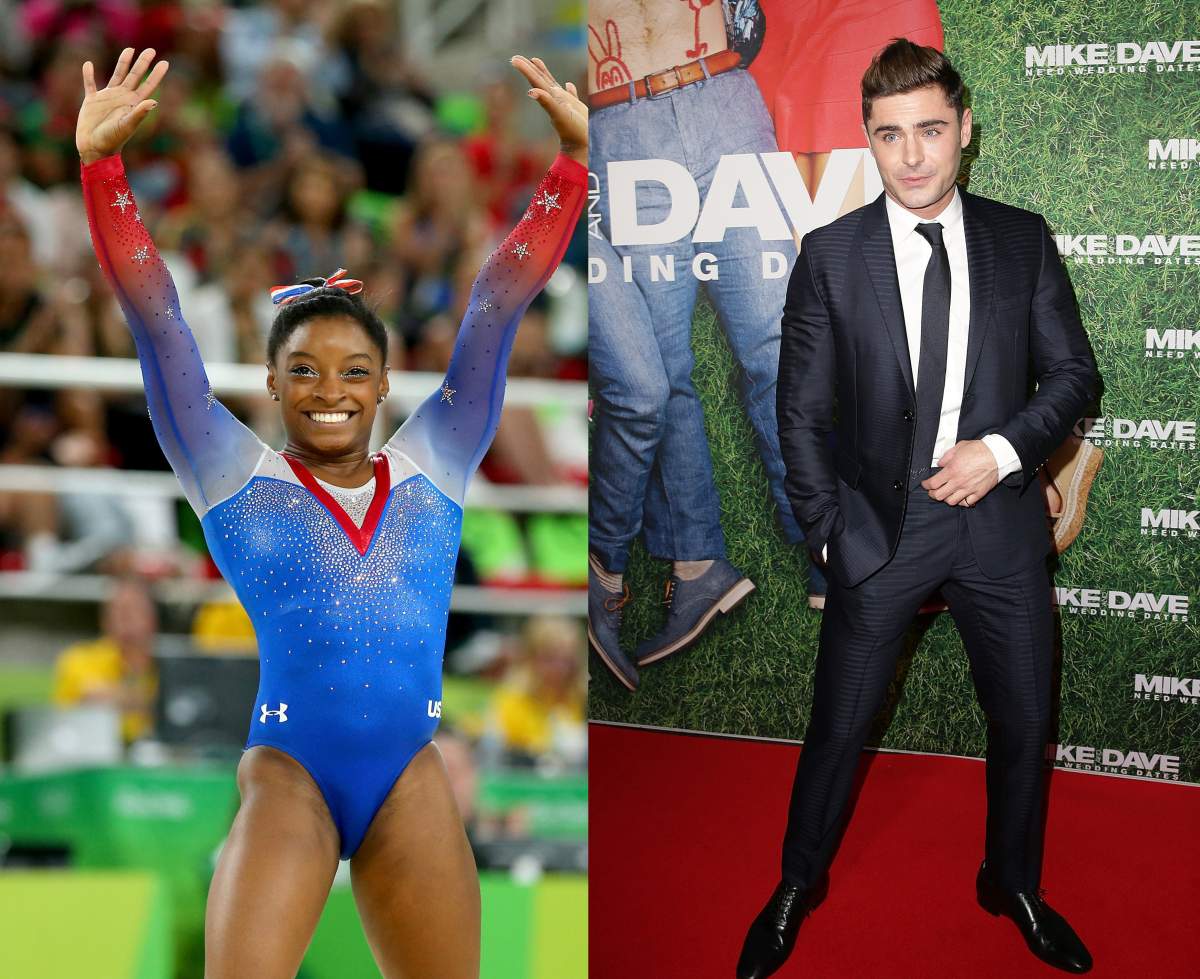 Simone Biles, United States gymnast, finally met her celebrity crush, Zac Efron.