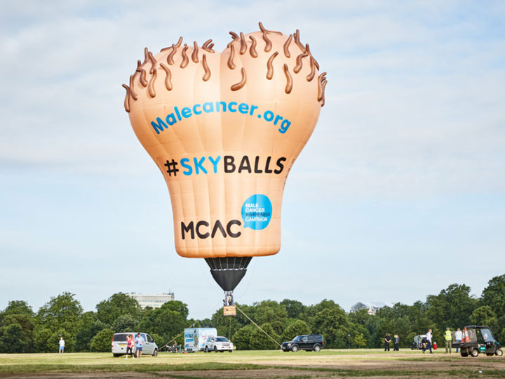 The Skyballs hot air balloon.