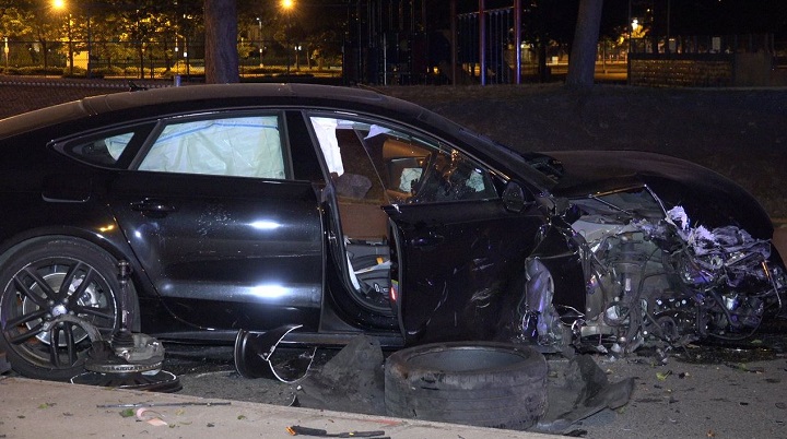 Two people suffered minor injuries following an early morning crash in Burnaby on August 12, 2016.