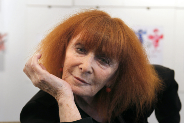 French fashion designer Sonia Rykiel poses on June 3, 2010 in Paris, on the eve of the start of an exhibition of 200 of her drawings.