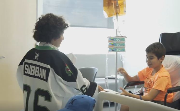 A young patient receives a letter from P.K. Subban, Wednesday, August 3, 2016.