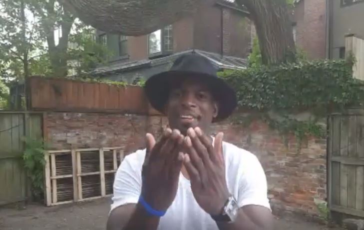 Former Montreal Canadiens star defenceman P.K. Subban blows a kiss to the camera after writing an emotional letter to patients at the Montreal Children's Hospital, Wednesday, August 3, 2016.