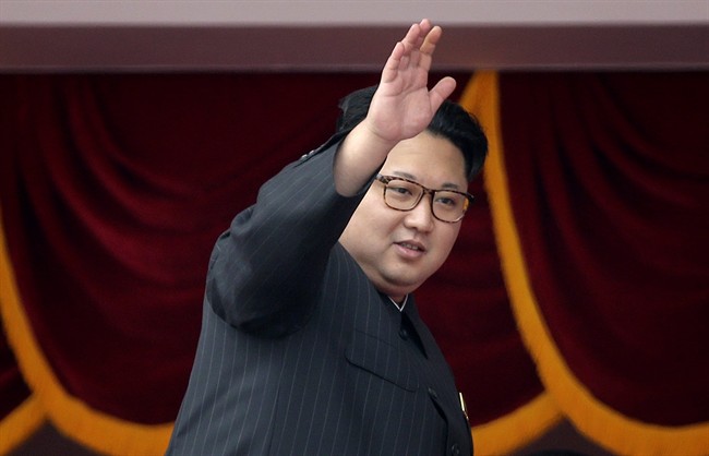 In this May 10, 2016 file photo, North Korean leader Kim Jong Un waves at parade participants at the Kim Il Sung Square in Pyongyang, North Korea. 