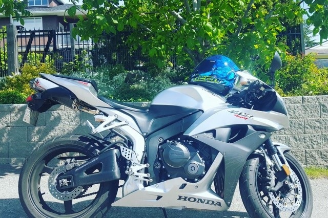 A grey 2008 Honda motorbike was stolen in Kelowna on Thursday. It was later found in Vernon.