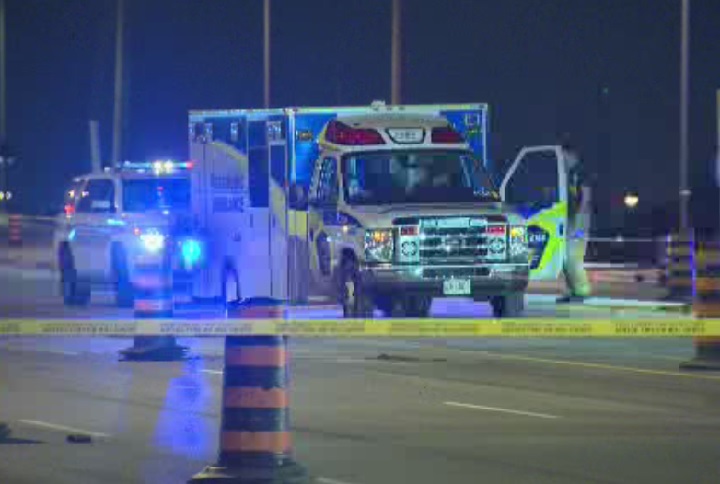Police investigate a suspected hit-and-run in Vaughan on Aug. 8, 2016.