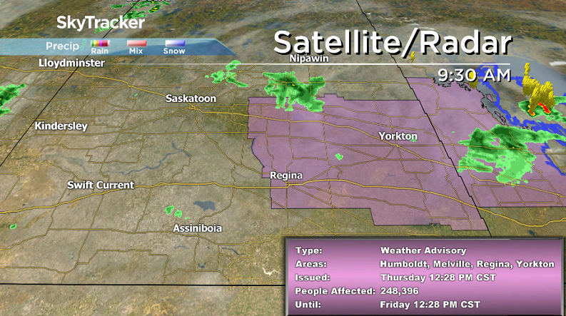 Weather advisory for funnel clouds issued for Regina and eastern Saskatchewan.