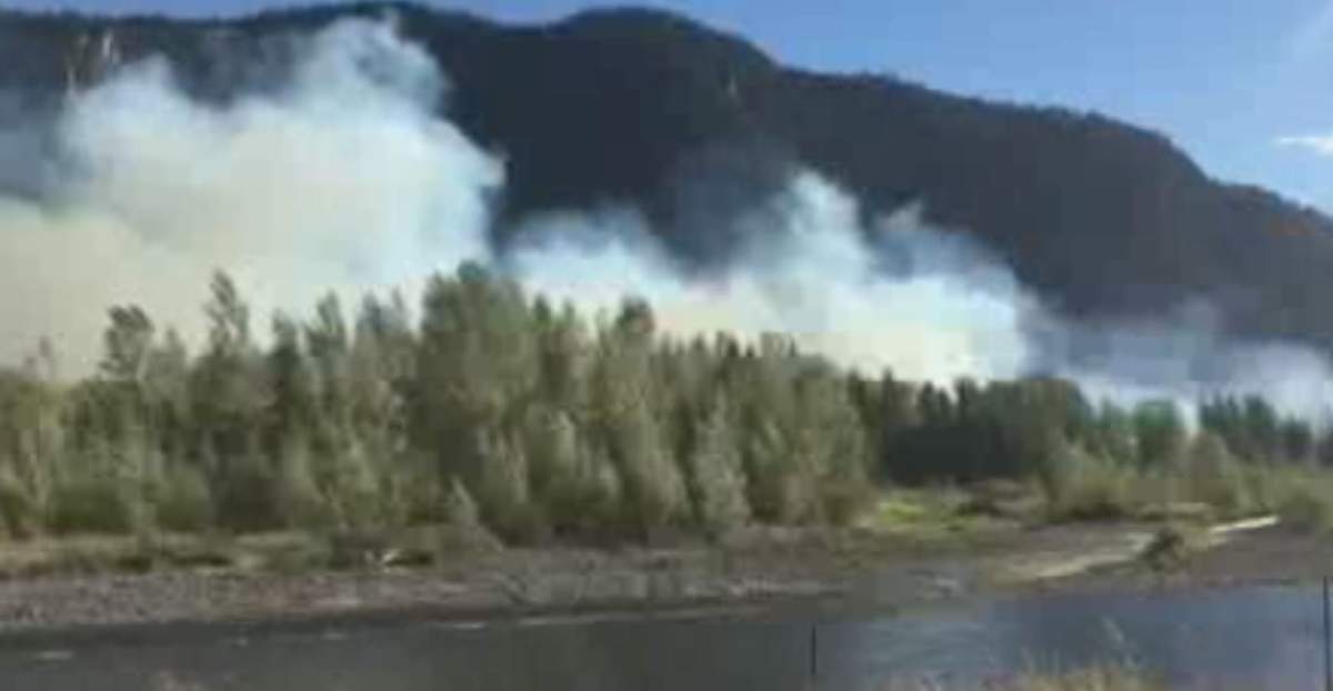 Fire near Princeton - image