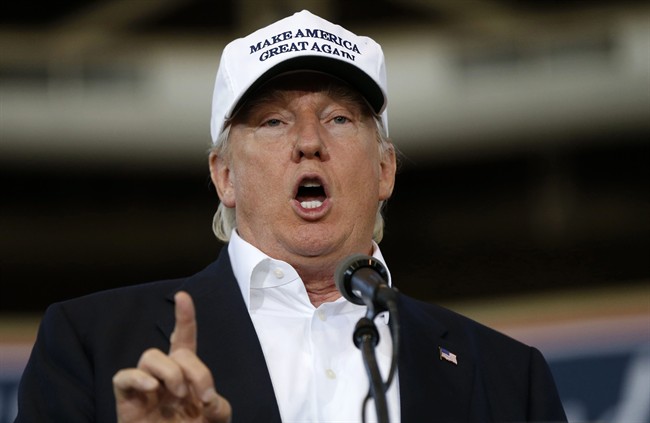 Donald Trump speaks to Iowa supporters in August.