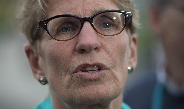 Ontario Premier Kathleen Wynne arrives for a meeting of Premiers in Whitehorse, Yukon, Friday, July, 22, 2016. 