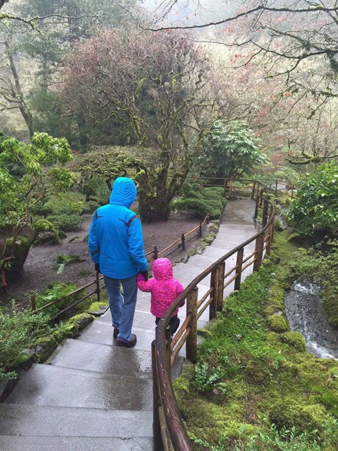 A two-year-old Metis girl at the heart of a court fight between her foster parents and the B.C. government walks with her foster father in Butchart Gardens, in an image provided by the foster mother, in Victoria, B.C. in January 2016. A British Columbia foster family has lost its fight in the province's highest court to keep a Metis toddler they have raised since birth.