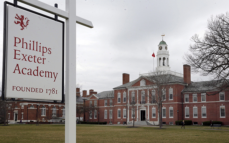Part of the campus of the prestigious Phillips Exeter Academy is seen in Exeter, N.H. 