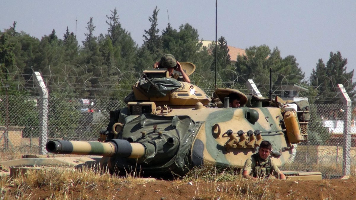 Turkey's state-run news agency says Turkish tanks have entered Syria's Cobanbey district northeast of Aleppo in a "new phase" of the Euphrates Shield operation. Turkish tanks crossed into Syria Saturday to support Syrian rebels against the Islamic State group, according to the Anadolu news agency.