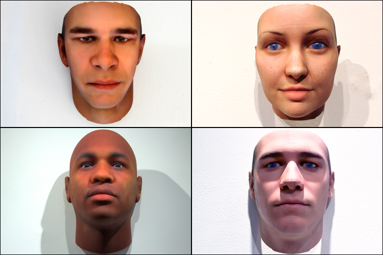 Chicago-based artist Heather Dewey-Hagborg  reconstructed strangers' faces from DNA left on gum, cigarette butts and hair. 