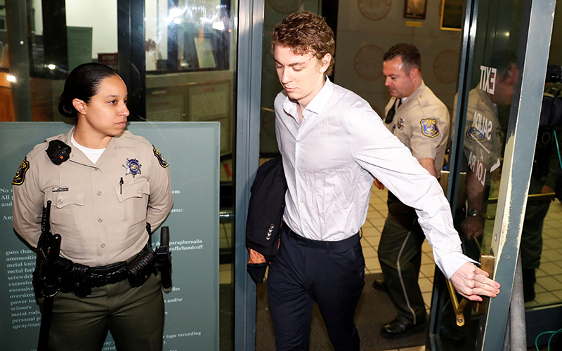 Brock Turner, the former Stanford swimmer convicted of sexually assaulting an unconscious woman, leaves the Santa Clara County Jail in San Jose, California, U.S. September 2, 2016. 