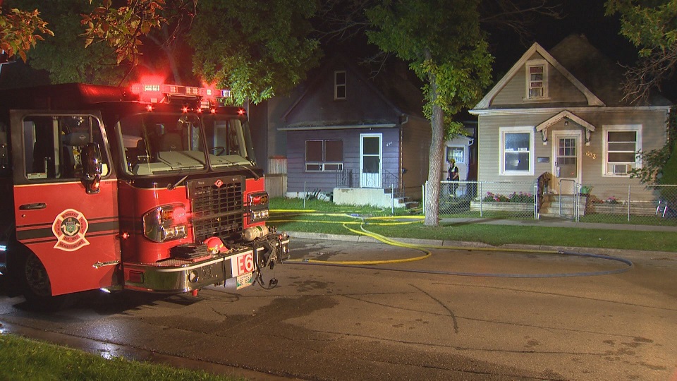 Two homes on Aberdeen Avenue were up in flames Thursday morning.