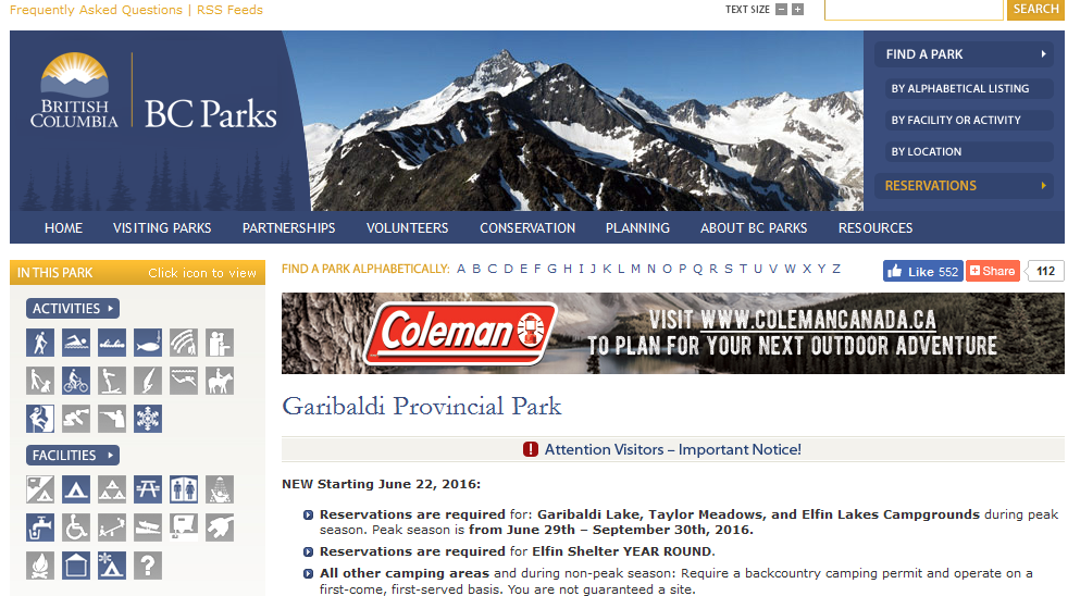 Corporate Ads On BC Parks Website Under Question | Globalnews.ca