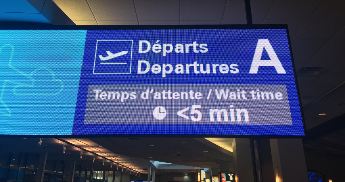 Wait times at Montreal's Trudeau Airport, Tuesday September 13, 2016.