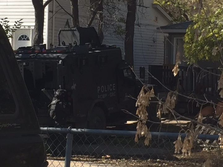Police teams, including SWAT and crisis negotiators, are currently at a home in the 1200 block of Angus Street.