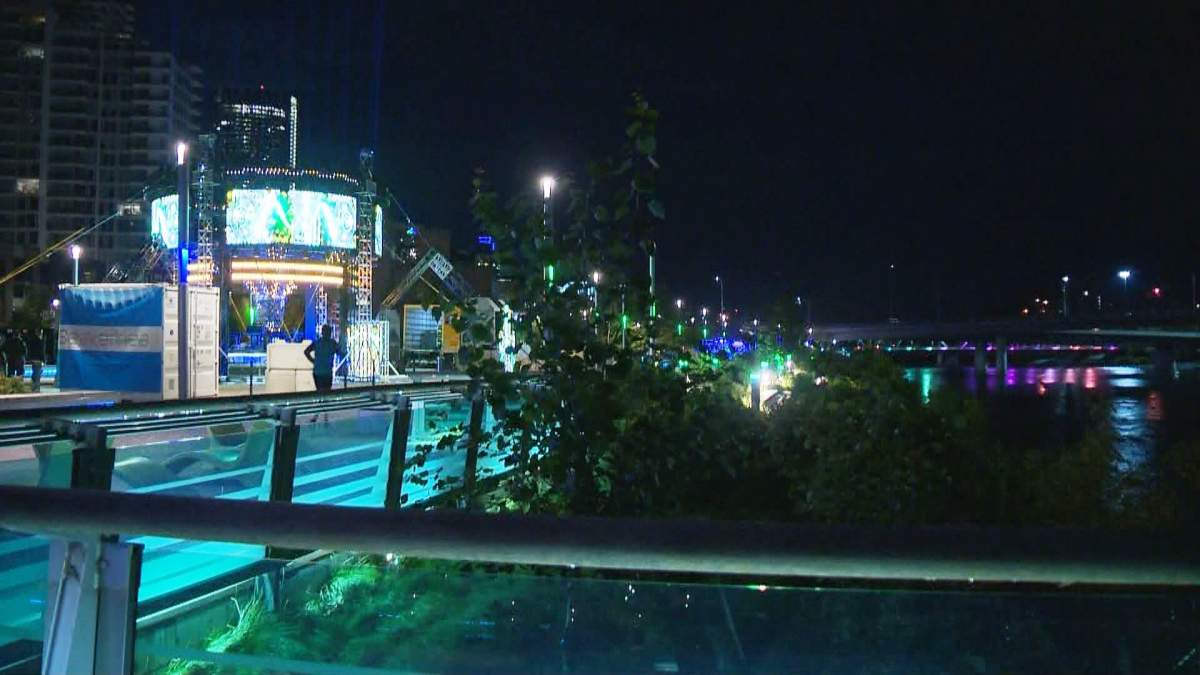 BASS Ship installation, as seen on the East Village Riverwalk during Beakerhead 2016.