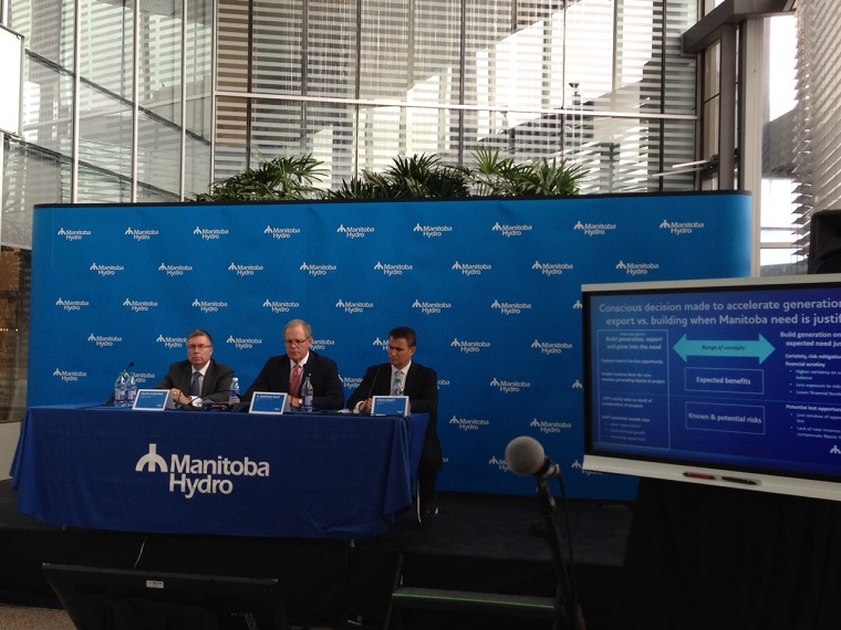 Hydro board members speak to a review of the controversial Bipole III project.