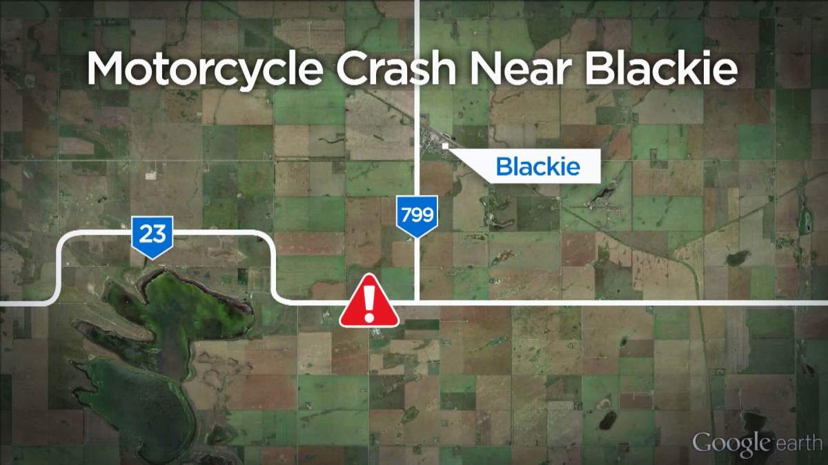On Sept. 18, 2016 at approximately 4:45 p.m., High River RCMP, High River Fire, Foothills Fire, Blackie Fire and EMS responded to a motorcycle collision on Highway 23 near Blackie, Alta.  