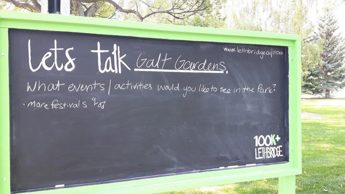 The City of Lethbridge wants to engage the community through a chalkboard.