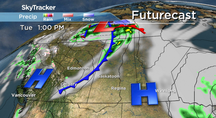 Approaching cold front will knock temperatures back and bring in some cloud and wind tonight.