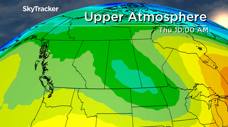 An upper trough could cool the atmosphere enough to produce snow later in the work week if precipitation forms.