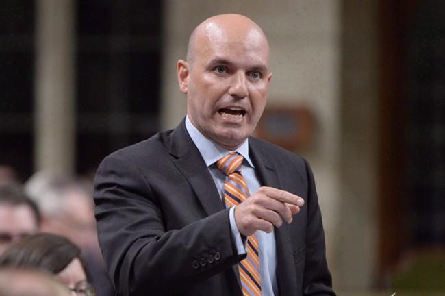 NDP Finance Critic Nathan Cullen asks a question during Question Period in the House of Commons in Ottawa on April 23, 2015. THE CANADIAN PRESS/Adrian Wyld.