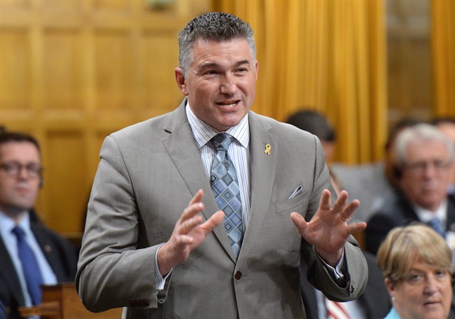 Conservative MP James Bezan asks a question during question period in the House of Commons on Parliament Hill in Ottawa on Wednesday, June 8, 2016.