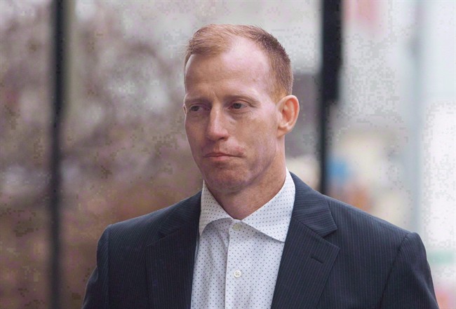Travis Vader arrives at court in Edmonton on Tuesday, March 8, 2016. 