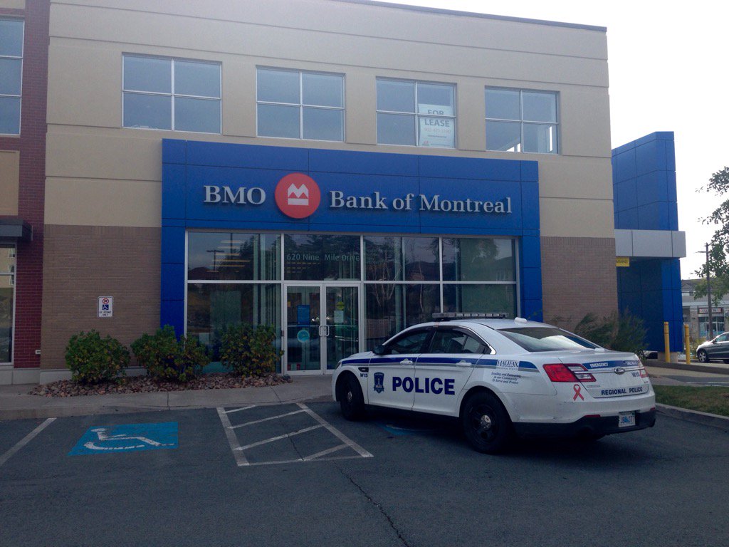 Halifax Regional Police investigate bank robbery.